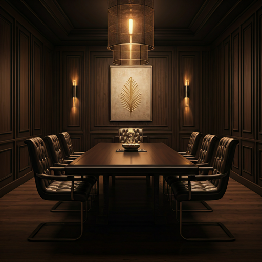 Prestigious boardroom interior