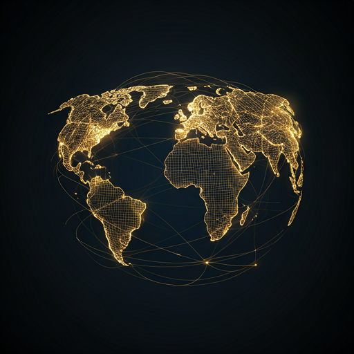 Global trade routes illustration