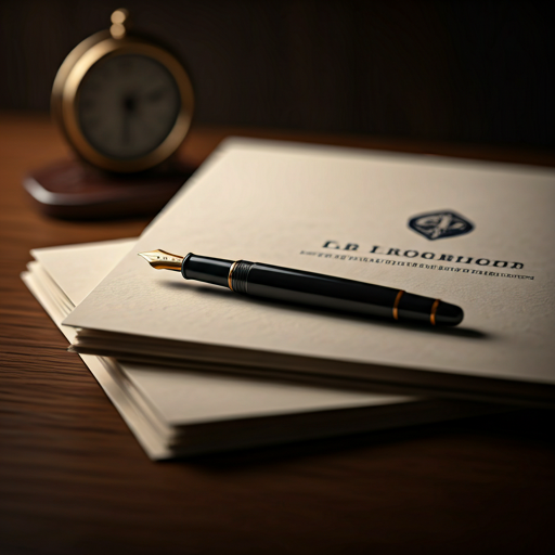 Fountain pen on ivory paper